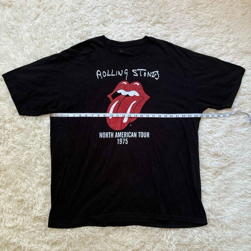 Retro Grunge Punk Rock The Rolling Stones black cotton t-shirt Size XXL - Picture 3 of 6